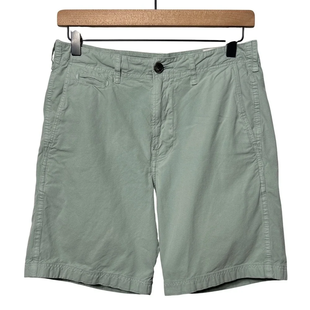 Billy Reid Chino Shorts 100% Pima Cotton Sage‎ Size 28 / 8